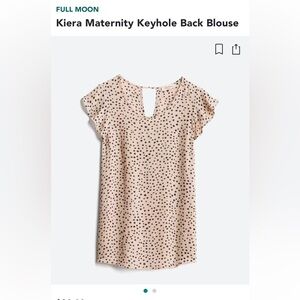Full Moon Maternity Keyhole Blouse